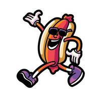 hotdog mascot vector