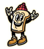 bread mascot vector