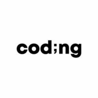 codificación logo diseño, logo tipo y vector logo