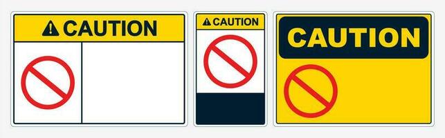 Caution sign template yellow. Vector sign Yellow caution