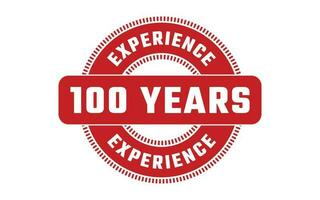 100 Years Experience Rubber Stamp vector