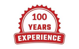 100 Years Experience Rubber Stamp vector