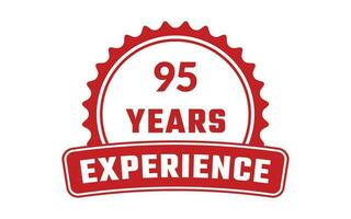 95 Years Experience Rubber Stamp vector