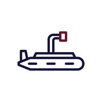 Submarine icon duocolor maroon navy colour military symbol perfect. vector