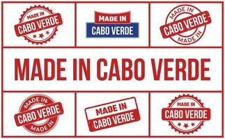 Made In Cabo Verde Rubber Stamp Set vector