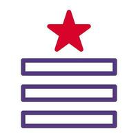 badge icon duotone red purple colour military symbol perfect. vector