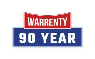 90 Year Warranty Seal Vector