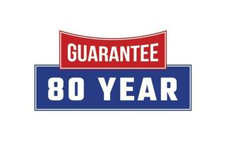 80 Year Guarantee Seal Vector