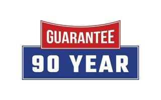 90 Year Guarantee Seal Vector