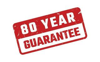 80 Year Guarantee Rubber Stamp vector