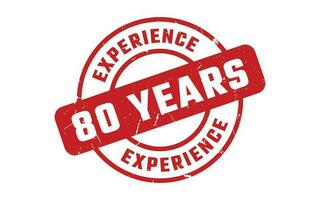 80 Years Experience Rubber Stamp vector