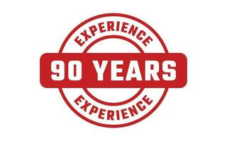 90 Years Experience Rubber Stamp vector