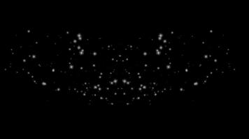 funkelnd Weg glänzend Partikel bewirken Magie Funke scheinen Sterne Schleife Animation Video transparent Hintergrund mit Alpha Kanal.