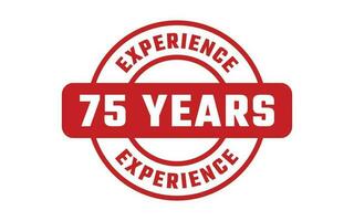 75 Years Experience Rubber Stamp vector