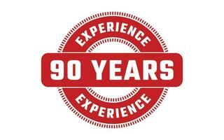 90 Years Experience Rubber Stamp vector