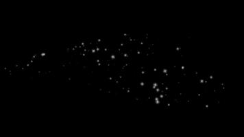 Sparkling Trail Glittering particle effect Magic Spark shine stars loop Animation video transparent background with alpha channel.