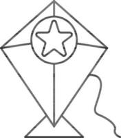 Linear Style Kite Icon. vector