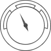 Isolated Speedometer Icon In Line Art. vector