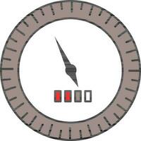 Speedometer Icon In Gray And White Color. vector