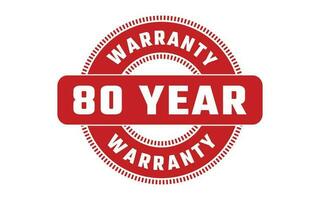 80 Year Warranty Rubber Stamp vector