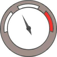 Illustration of Speedometer In Gray And White Color. vector