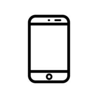 Mobile Phone Lineal Icon Symbol Vector. Black Outline Mobile Phone Icon vector