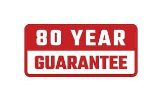 80 Year Guarantee Rubber Stamp vector