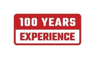 100 Years Experience Rubber Stamp vector