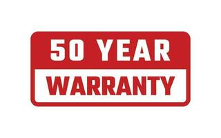 50 Year Warranty Rubber Stamp vector