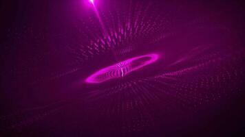 Abstract pink digital particles nebula-shaped technology background video