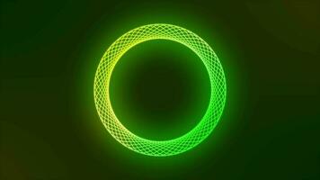 Animated rotating circular element, green color gradient color video