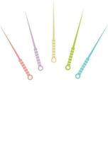 arco iris color acupuntura aguja vector