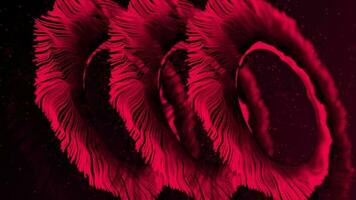 dark pink color 3d particles rotating in circular path video