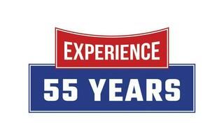 55 Years Experience Seal Vector