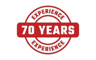 70 Years Experience Rubber Stamp vector