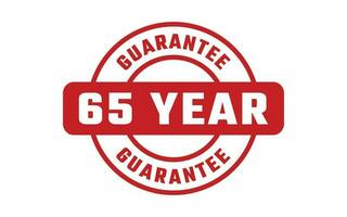 65 Year Guarantee Rubber Stamp vector