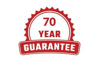 70 Year Guarantee Rubber Stamp vector
