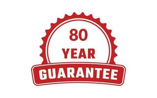 80 Year Guarantee Rubber Stamp vector