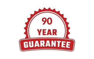 90 Year Guarantee Rubber Stamp vector