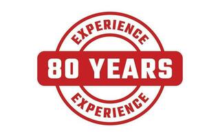 80 Years Experience Rubber Stamp vector