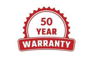 50 Year Warranty Rubber Stamp vector