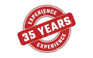 35 Years Experience Rubber Stamp vector