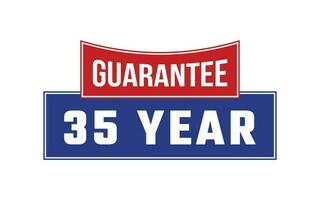 35 Year Guarantee Seal Vector