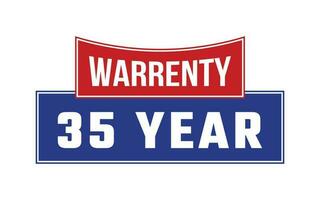 35 Year Warranty Seal Vector