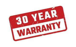 30 Year Warranty Rubber Stamp vector