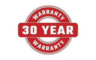 30 Year Warranty Rubber Stamp vector