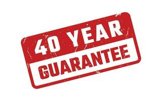 40 Year Guarantee Rubber Stamp vector