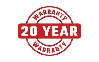 20 Year Warranty Rubber Stamp vector