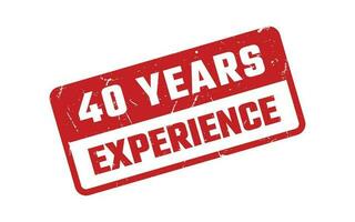 40 Years Experience Rubber Stamp vector