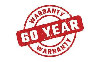 60 Year Warranty Rubber Stamp vector